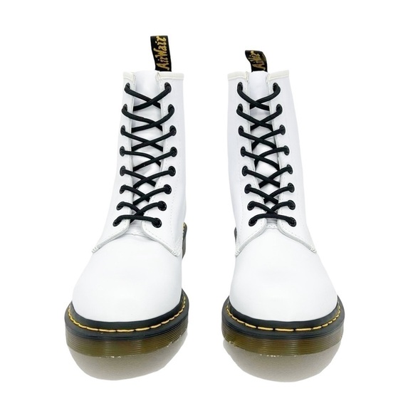 New Dr. Martens 1460/25057 Softy T Leather Lace-Up Boots White Women’s Size 10 - Picture 3 of 8